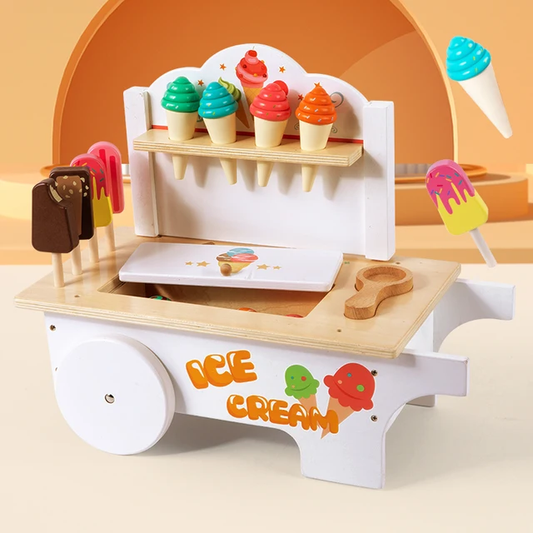 Wooden Ice Cream Truck Pretend play Toy