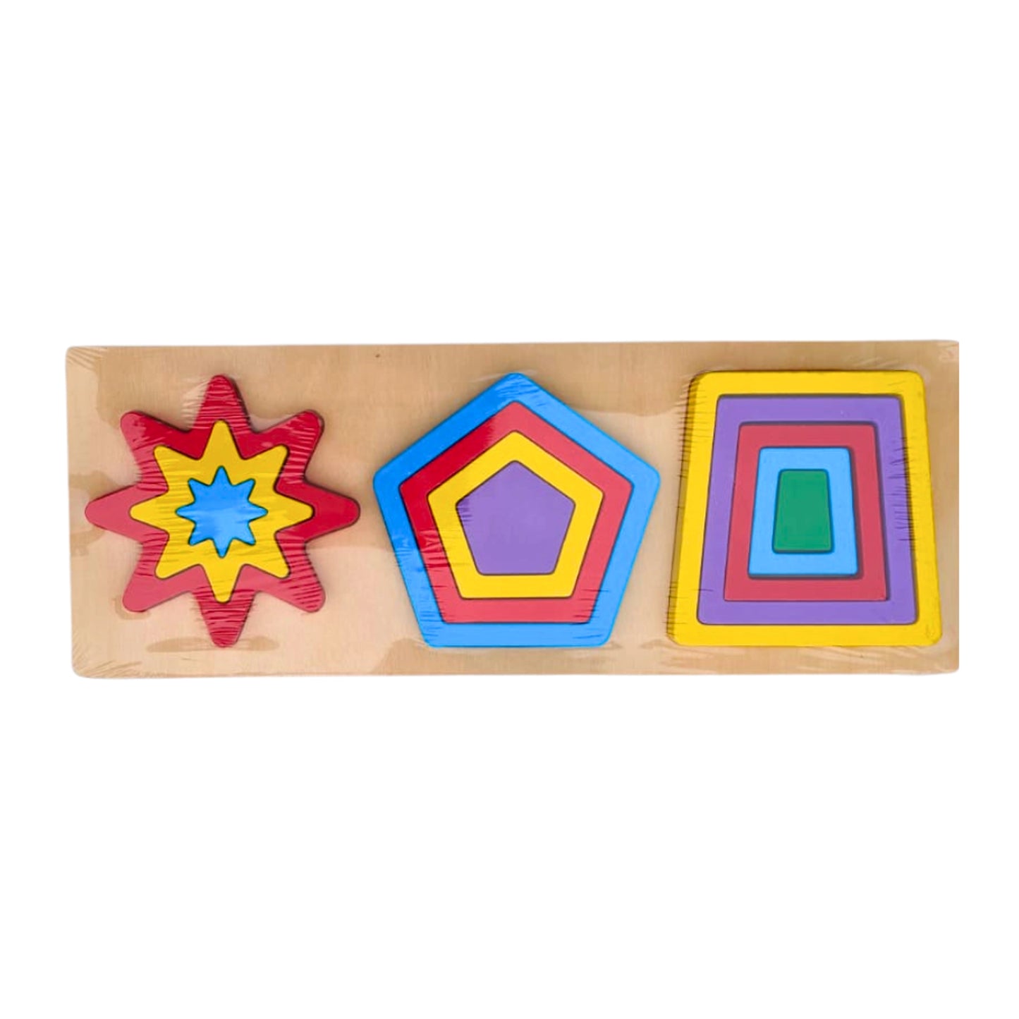 Wooden Rainbow Layered Puzzled Puzzle (Set of 2)