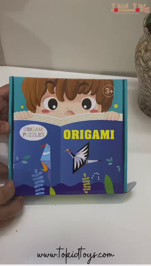 Origami paper puzzle for kids