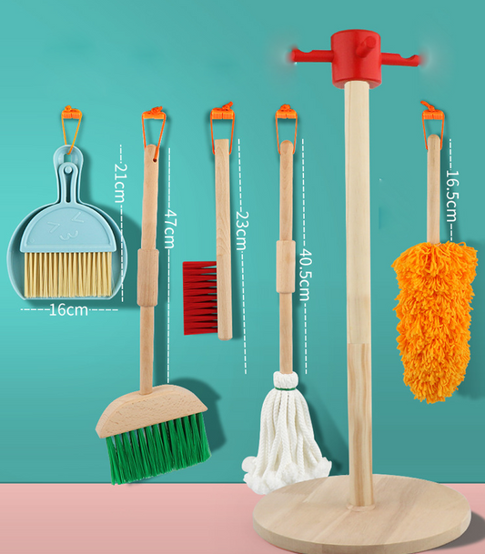 Wooden cleaning tools set 7 Pieces
