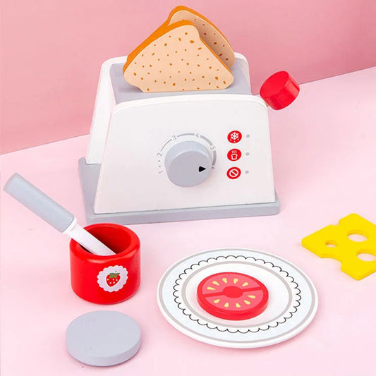 Wooden Toaster Pretend Playset for Kids