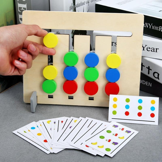 Wooden Four Color Matching Board Game